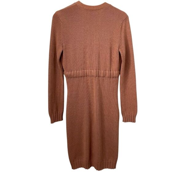 Vintage Guess Jeans Open Front Tan Cardigan Sweater in Size Large - Picture 5 of 8